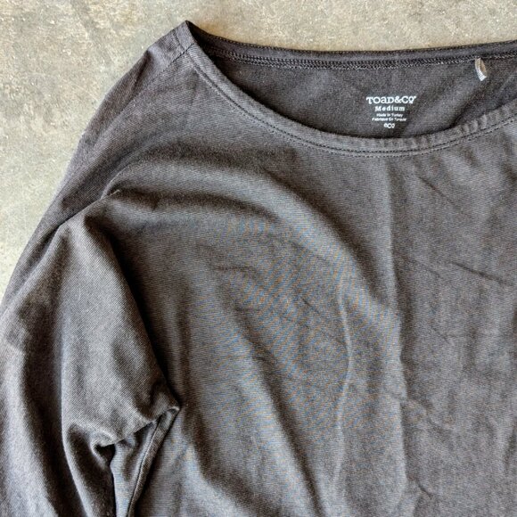 Toad&Co Brown Gray 3/4 Sleeve Fit and Flare Mizdress medium - Picture 3 of 10